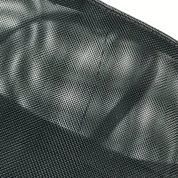 FENDI FF logo mesh big Tote Bag Beach bag Hand Bag Nylon mesh / Leather Black - Picture 7 of 13